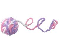 JIANSHUILIAN Interactive Cat Ball Toy with Yarn, 1.97 inch, Colorful Chewing Toy for Kitten Training, Indoor Pet Supplies