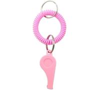 JIANSHUILIAN Pink Sports Whistle with Adjustable Wrist Strap - High-Frequency Sound for Coaches, Referees and Team Sports, Durable Plastic Emergency Whistle for Soccer, Baseball and Outdoor Safety