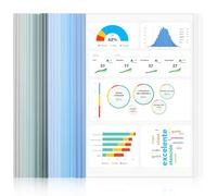 JIANTA 20Pcs A4 Clear Report Covers with Sliding Bars, Presentation Folder, Sliding Bar Report Covers, A4 File Cover for Office School, 60 Sheet Capacity, Green + Blue