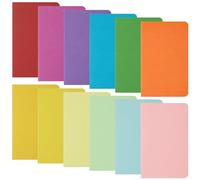 JIANTA 24Pcs A6 Notebooks Blank, 12 Colours Small A6 Blank Notepad, Colorful Rainbow Kraft Cover Notebooks for Travel Journal, Diary, Notes