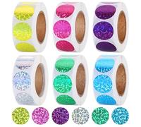 JIANTA 3000 Glitter Round Stickers, 20mm Coloured Dot Labels