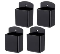 JIANTA 4 Pcs Wall Mount Remote Control Holder, Self Adhesive (Black)
