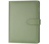 JIANTA A5 PU Leather Ring Binder, Refillable 6 Ring Binder Cover for A5 Filler Paper, Budget Binder A5 Notebook Binder Pockets for Travel, Work (Inner Paper Not Included)