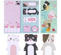 JIANTA Cat Sticky Notes Set, 550 Sheets, I Just Really Like Cats Self-Stick Notes Pads, Cute Cartoon Memo Pads, Sticky Notes Pads for Cat Lovers, Party Bag Fillers for Kids, Party Favour Gifts
