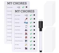 JIANTA Chore Chart for Kids, 2 Pieces to Do List with Pen, DIY Checklist Board, Detachable Chore Chart Memo Boards with 10 Blank Sheets