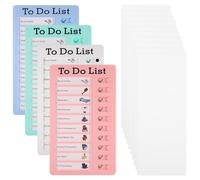 JIANTA Chores Chart for Kids, 4Pcs to Do List, Checklist Board Detachable Reusable Daily Schedule Behavior Chart, Memo Checklist Chore Chart Planner Board
