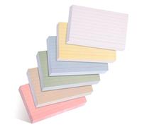 JIANTA Colored Index Cards 3x5 Inch, 300 Pcs Flash Cards, Lined Revision Cards, Ruled Index Cards, Vintage Study Cards for Home Office School