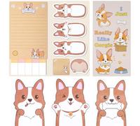 JIANTA Corgi Sticky Notes Set, 550 Sheets, I Just Really Like Corgis Self-Stick Notes Pads, Cute Cartoon Memo Pads, Dog Sticky Notes, Party Bag Fillers for Kids, Party Favour Gifts