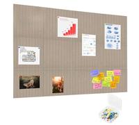 JIANTA Large Cork Board Alternative, 12 Pack 30x30cm Felt Wall Tiles with Colored Pushpins, Self Adhesive Bulletin Board for Photos Memos Office Home Decoration
