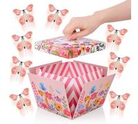 JIANTA Magic Flying Butterfly, Surprise Box with 8 Pcs Butterflies, Explosion Gift Box, Magic Fairy Flying Toy, Creative DIY Exploding Surprise Gift for Christmas Birthday Wedding
