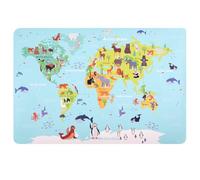 JIANTA PU Leather Desk Mat, Animal World Map Mouse Pad 40x60cm