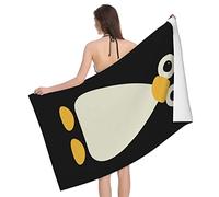 JIANW Beach Towel Microfibre Bath Sheet Cute Penguin Super Absorbent Quick Dry Sand Free Bath Towel For Swim Sports Travel Camping 80x130cm