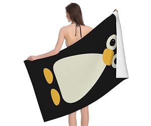 JIANW Beach Towel Microfibre Bath Sheet Cute Penguin Super Absorbent Quick Dry Sand Free Bath Towel For Swim Sports Travel Camping 80x130cm