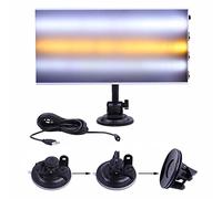 JIANWEI Paintless Dent Repair LED Line Board Double Stripe, 5v USB lamp Board Dent Repair Set Paintless Hail Removal Board Tool with Ajustment Holder LED Double Panel Strip Line Board(Black White)