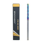 JIANXING 1/8" Extra Long DLC Coated 2-Flute Carbide Ball Nose End Mill, Ideal for Aluminum, Copper Alloys, and Plastic Machining - High Precision & Wear-Resistant Cutting Tool (1 Pieces)