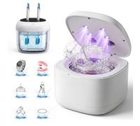 Jianyana 45kHz Ultrasonic Retainer Cleaner Machine with UV-Light, 3 Modes Deep Retainer Cleaner, 200ml Ultrasonic Cleaner Pod for Dentures, Nightguards, Sport Mouth Guards, Toothbrush Heads, Jewelry