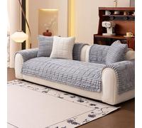 jianyana Sofa Covers Soft 3cm Thick Plaid Cushion Anti-slip Durable Couch Slipcovers 3 4 Seater Breathable Machine Washable Furniture Protector for Nordic Sofa