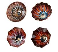 Jianzhan Tea Cup, Ceramic Tenmoku Small Bowl Handmade Teaware Chinese Kung Fu Master's Cup for Mother, Father, Friends(B)