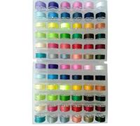 JIANZHENKEJI 36 Pcs Transparent Plastic Sewing Machine Bobbins and Sewing Thread with Case for Brother Singer Babylock Janome Kenmore(36 Colour x 2 Set)