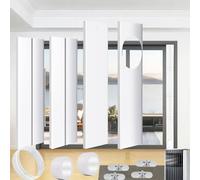JIANZHENKEJI Sliding Door Air Conditioner Kit Door Seal for 15cm Diameter Duct Hose, Universal AC Sliding Door Vent Kit Max Adjustable Length 228cm for Mobile Air Conditioner and Tumble Dryer(15cm)