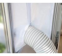 JIANZHENKEJI Universal Window Seal(400CM) With Zip and Hook Tape Suitable for Mobile Portable Air Conditioner and Tumble Dryer,Air Exchange Guards easy to Install - No Need For Drilling Holes