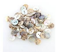 JIAOAO 500 Pcs Natural Shell Buttons Natural Mother Of Pearl Buttons 10Mm 2 Hole Shell Buttons Sewing Craft Buttons For Diy Handmade Sewing.