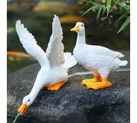 JIAOCKJIAO JKGHK Pond Fountain, 1/2 Piece Set Animal Pond Spitters, Polyresin Waterscape Sculpture, Pool Fountains for Above Ground Pools Hose, for Water Gardens, Outdoor Decoration(2 piece set)