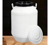 JIAOCKJIAO Round Plastic Barrel with Lid, Food Storage Bucket Water Tank HDPE