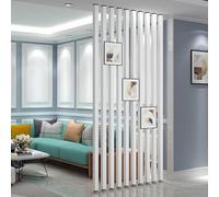 JIAOCKJIAO Wall Partition Room Divider Floor to Ceiling, Aluminum Slats Screen Partition Post, Entrance Restaurant Office Hollow Decor Column, no Drill Installation(9 root,225cm/88.5in/7.38ft)