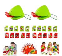 Jiaohua Tongue Shooting Game, Frog Tongue Game, Lizard Games, Frog Blowing air, Two-Pack and Four-Pack, Insect Cardboard Included, Multiplayer (2 Set)