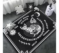 JIAOJING Carpet Pentagram Altar Or Tarot Witchy Floor Mat Black Witch Rug Gothic Decor Divination Runic Carpet 50x80CM
