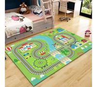 JIAOJING Cartoon Carpet Crawling Mat Kindergarten Early Education Center Flying Chess Game Pattern Mats Anti-Slip Rug 160x230CM