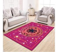 JIAOJING Cartoon Magic Card Carpet Rug For Living Room And Bedroom Decor Girl'S Room Bedside Soft Floor Mat Coffee Table Rug 50x80CM