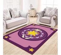 JIAOJING Cartoon Magic Card Carpet Rug For Living Room And Bedroom Decor Girl'S Room Bedside Soft Floor Mat Coffee Table Rug 60x90CM
