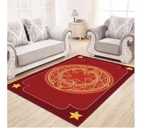 JIAOJING Cartoon Magic Card Carpet Rug For Living Room And Bedroom Decor Girl'S Room Bedside Soft Floor Mat Coffee Table Rug 120x160CM