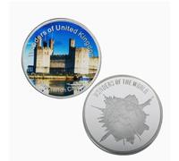 JIAOJING Commemorative Coin British Architecture Silver Plated Souvenir Coin Collection Gift Medal