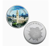 JIAOJING Commemorative Coin British Architecture Silver Plated Souvenir Coin Collection Gift Medal