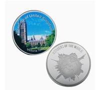 JIAOJING Commemorative Coin British Architecture Silver Plated Souvenir Coin Collection Gift Medal