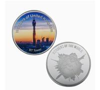 JIAOJING Commemorative Coin British Architecture Silver Plated Souvenir Coin Collection Gift Medal