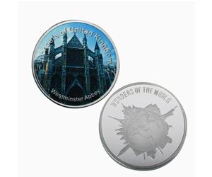 JIAOJING Commemorative Coin British Architecture Silver Plated Souvenir Coin Collection Gift Medal