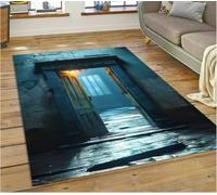 JIAOJING Illusion God'S Temple Door Gate Carpet Rug For Living Room Bedroom Home Sofa Decoration Rug Floor Mat 160X230Cm