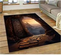 JIAOJING Illusion God'S Temple Door Gate Carpet Rug For Living Room Bedroom Home Sofa Decoration Rug Floor Mat 160X280Cm
