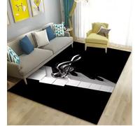 JIAOJING Music Note Carpet Area Rug Living Room Bedroom Soft Study Dining Home Office Entry Door Indoor Decorative Floor Mat 100x160CM