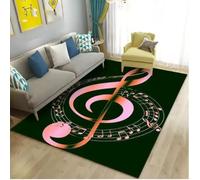 JIAOJING Music Note Carpet Area Rug Living Room Bedroom Soft Study Dining Home Office Entry Door Indoor Decorative Floor Mat 160x230CM