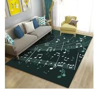 JIAOJING Music Note Carpet Area Rug Living Room Bedroom Soft Study Dining Home Office Entry Door Indoor Decorative Floor Mat 160x230CM