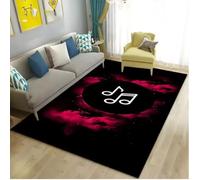 JIAOJING Music Note Carpet Area Rug Living Room Bedroom Soft Study Dining Home Office Entry Door Indoor Decorative Floor Mat 50x80CM