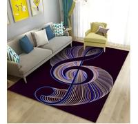 JIAOJING Music Note Carpet Area Rug Living Room Bedroom Soft Study Dining Home Office Entry Door Indoor Decorative Floor Mat 100x160CM