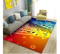 JIAOJING Music Note Carpet Area Rug Living Room Bedroom Soft Study Dining Home Office Entry Door Indoor Decorative Floor Mat 120x160CM