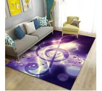 JIAOJING Music Note Carpet Area Rug Living Room Bedroom Soft Study Dining Home Office Entry Door Indoor Decorative Floor Mat 160x280CM