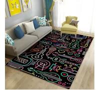 JIAOJING Music Note Carpet Area Rug Living Room Bedroom Soft Study Dining Home Office Entry Door Indoor Decorative Floor Mat 50x80CM
